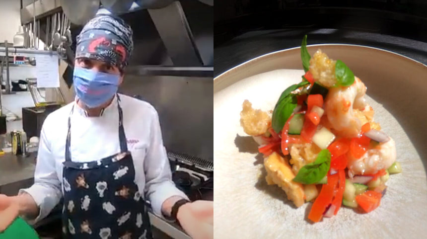 Ricetta estiva: la Panzanella con gli scampi